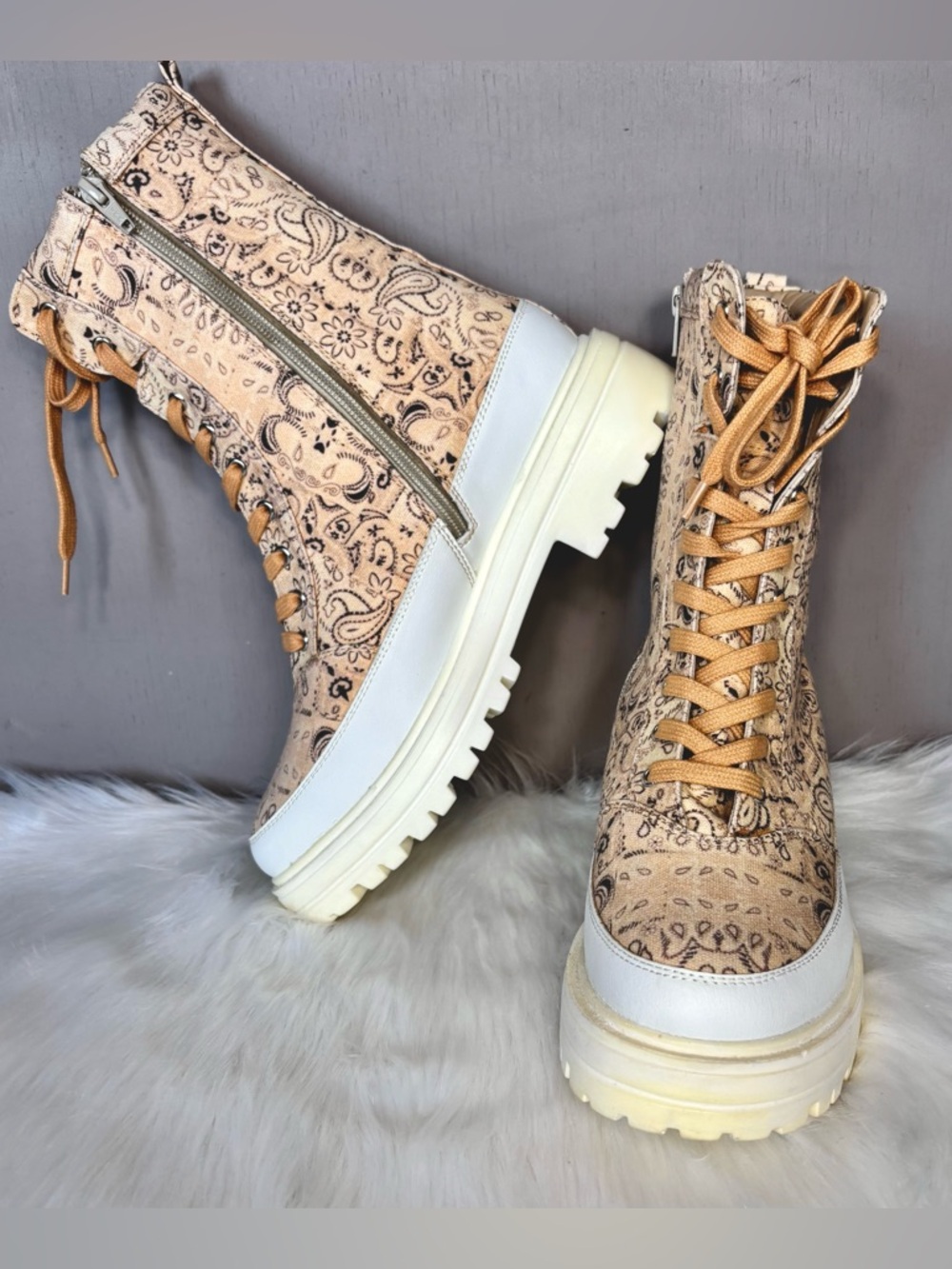 FREE PEOPLE Canvas Hiker Lug Boot - Picture 3 of 9